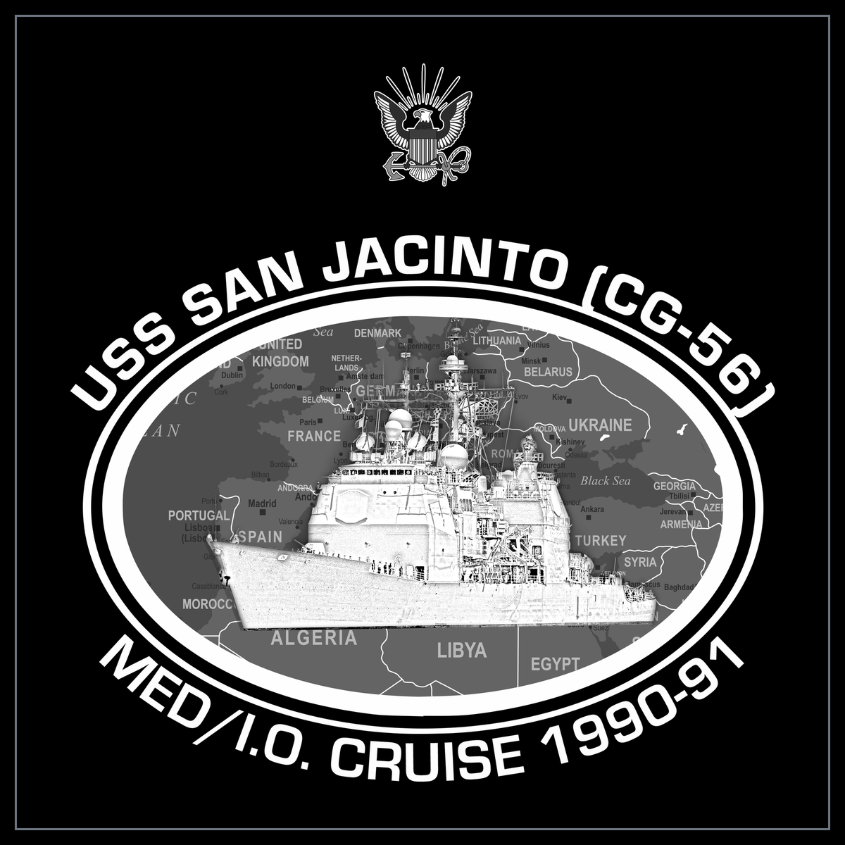 USS San Jacinto CG-56 1990-91 cruise design
