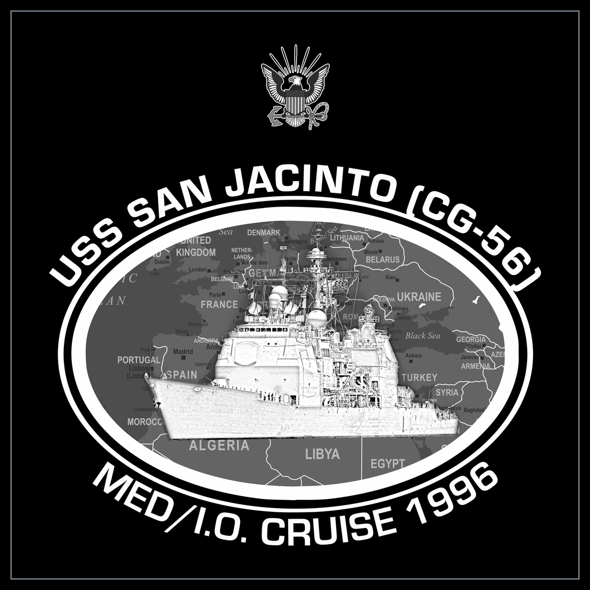USS San Jacinto CG-56 1996 cruise design