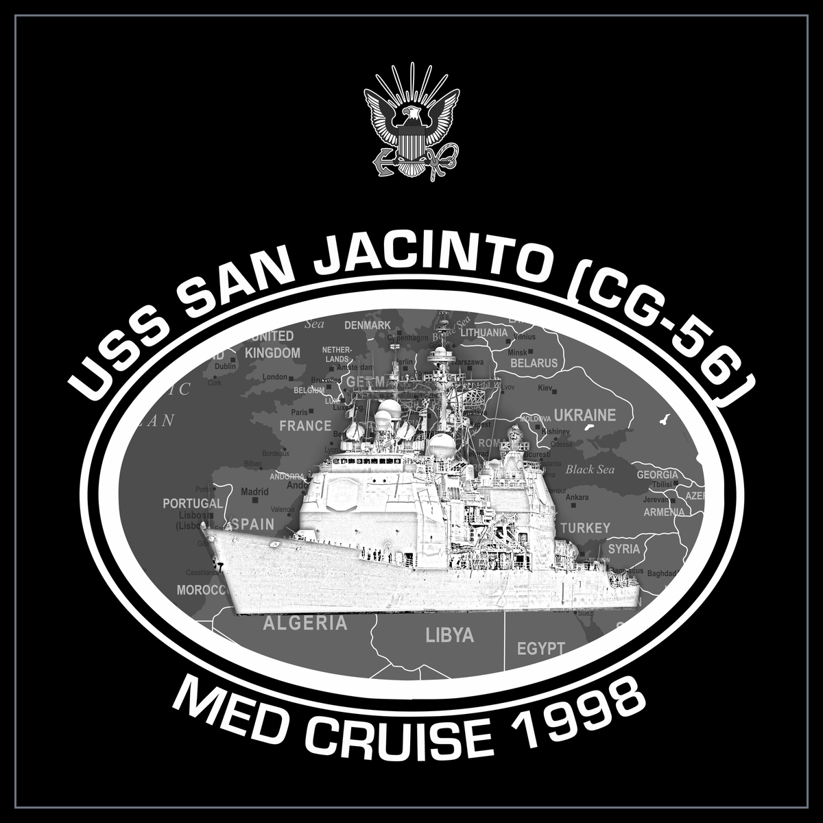 USS San Jacinto CG-56 1998 cruise design