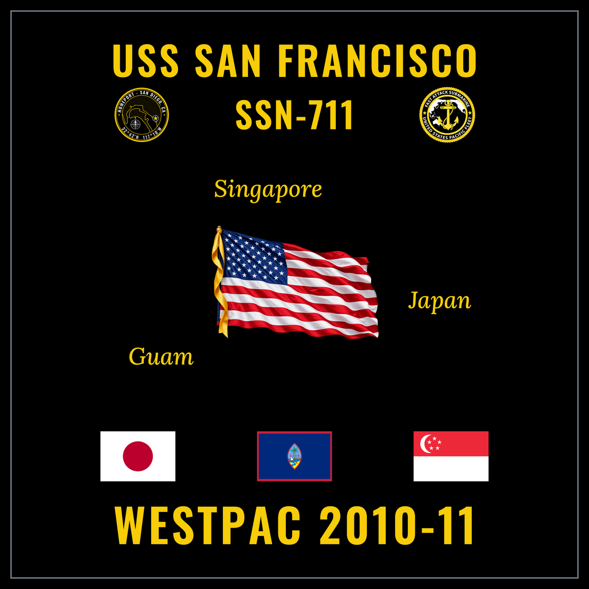 USS San Francisco SSN-711 2010-11 cruise design