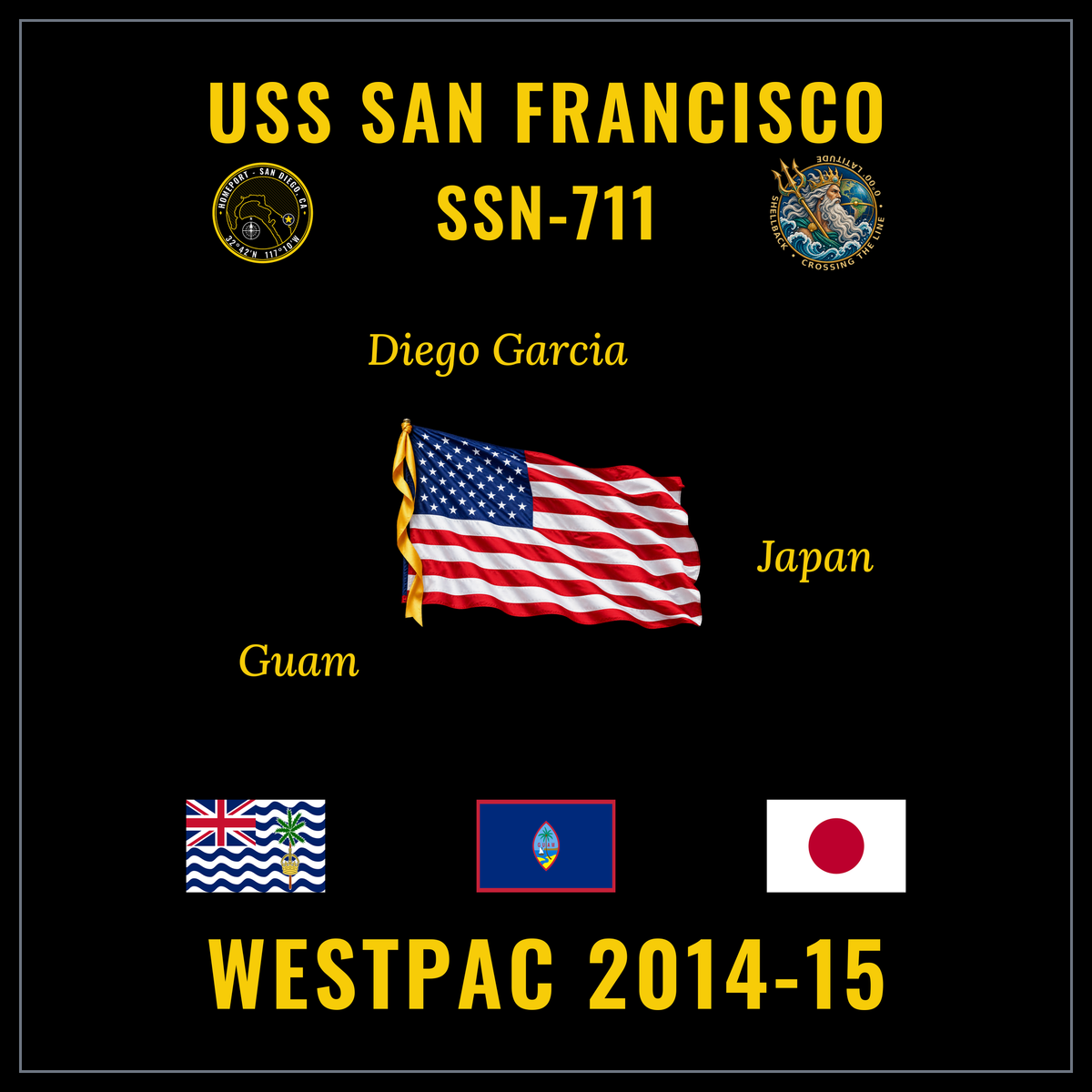 USS San Francisco SSN-711 2014-15 cruise design