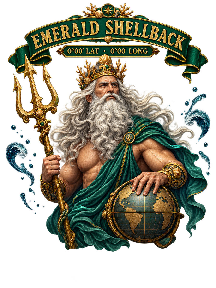 Emerald Shellback (Neptune) design