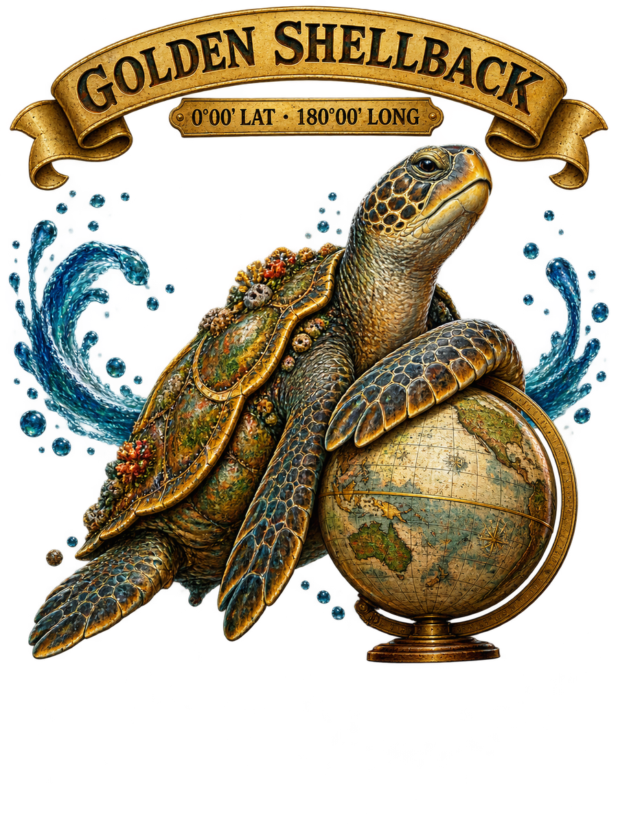Golden Shellback (Sea Turtle) design