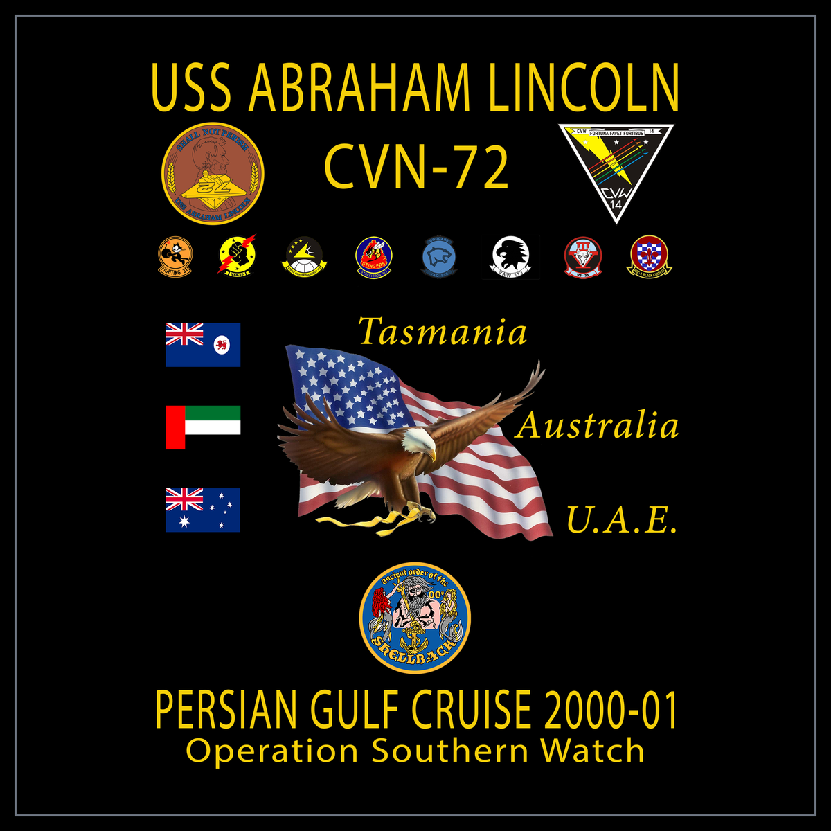 USS Abraham Lincoln CVN-72 2000-01 cruise design