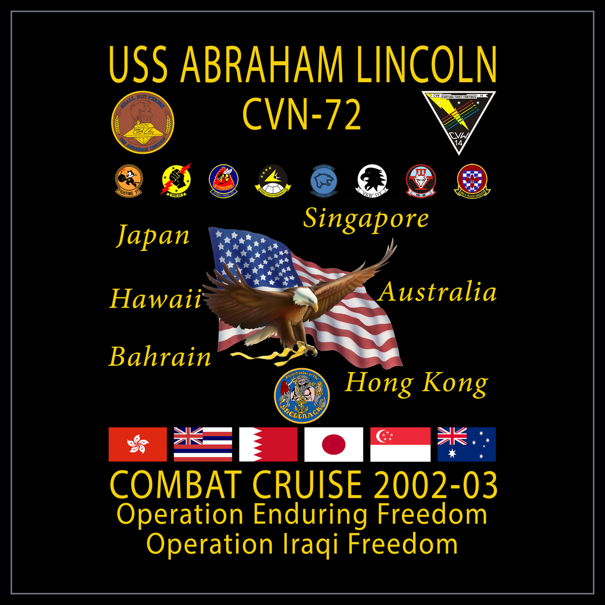 USS Abraham Lincoln CVN-72 2002-03 cruise design