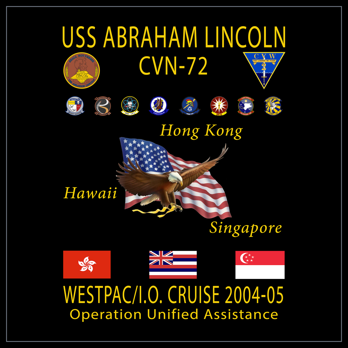 USS Abraham Lincoln CVN-72 2004-05 cruise design