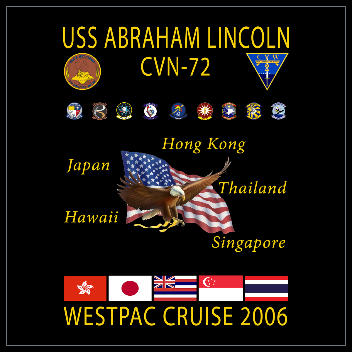 USS Abraham Lincoln CVN-72 2006 cruise design