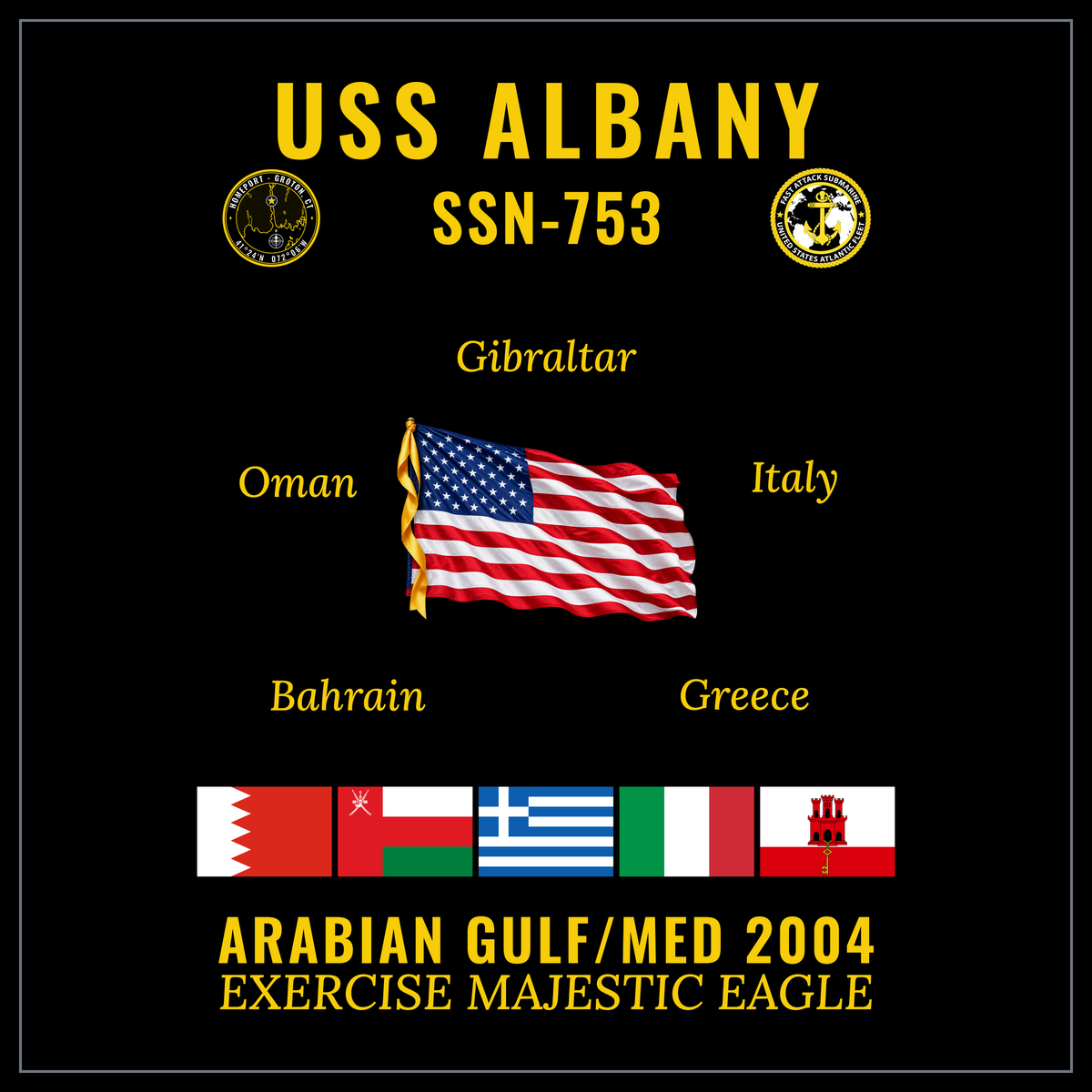 USS Albany (SSN-753) 2004 cruise design