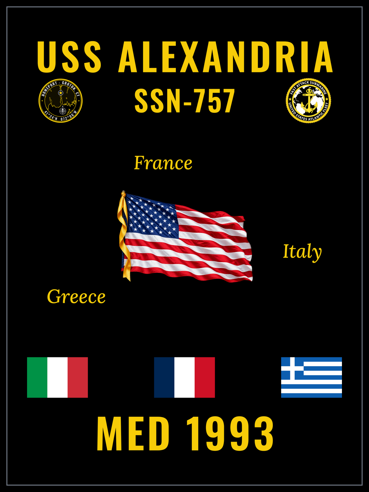 USS Alexandria (SSN-757) 1993 cruise design