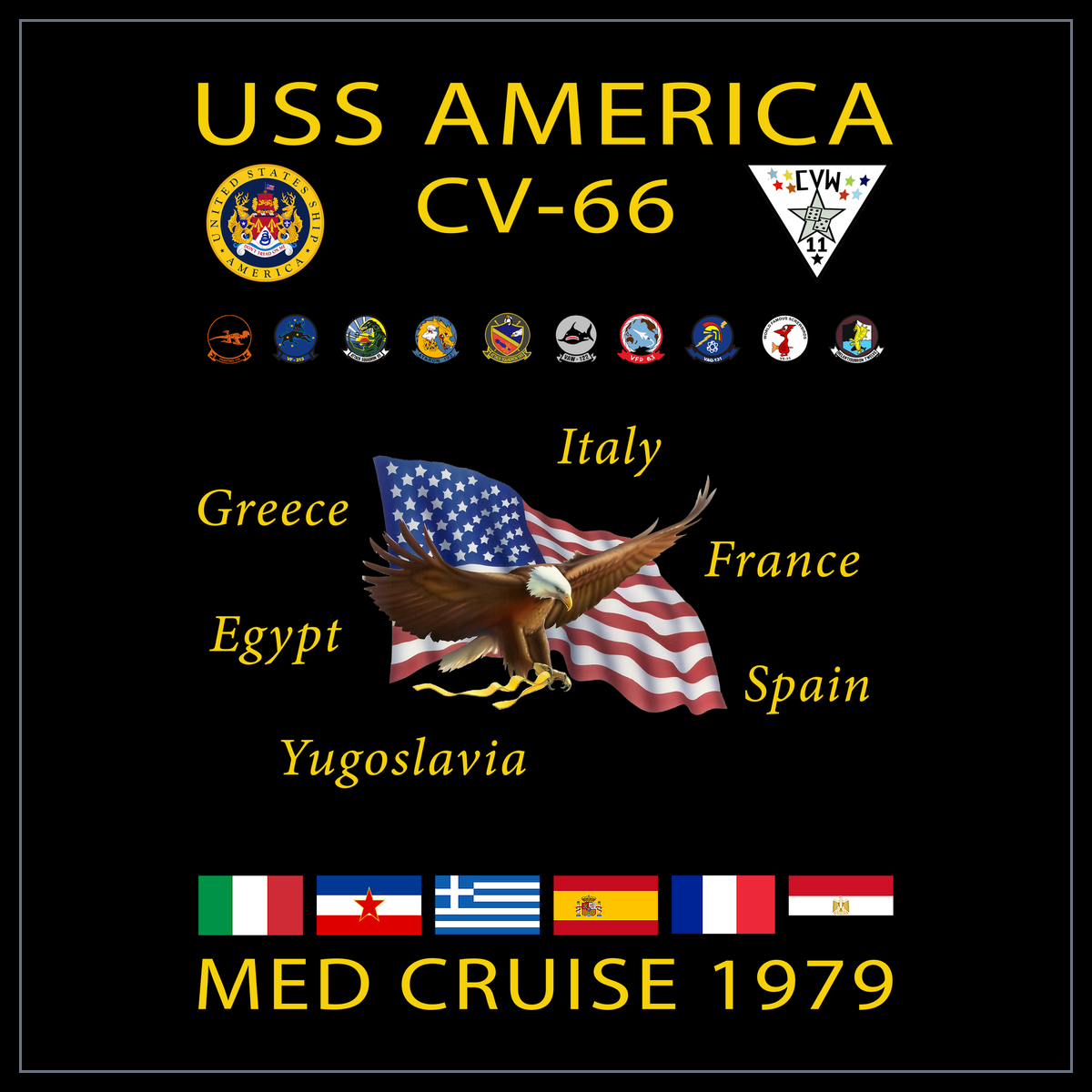 USS America CV-66 1979 cruise design