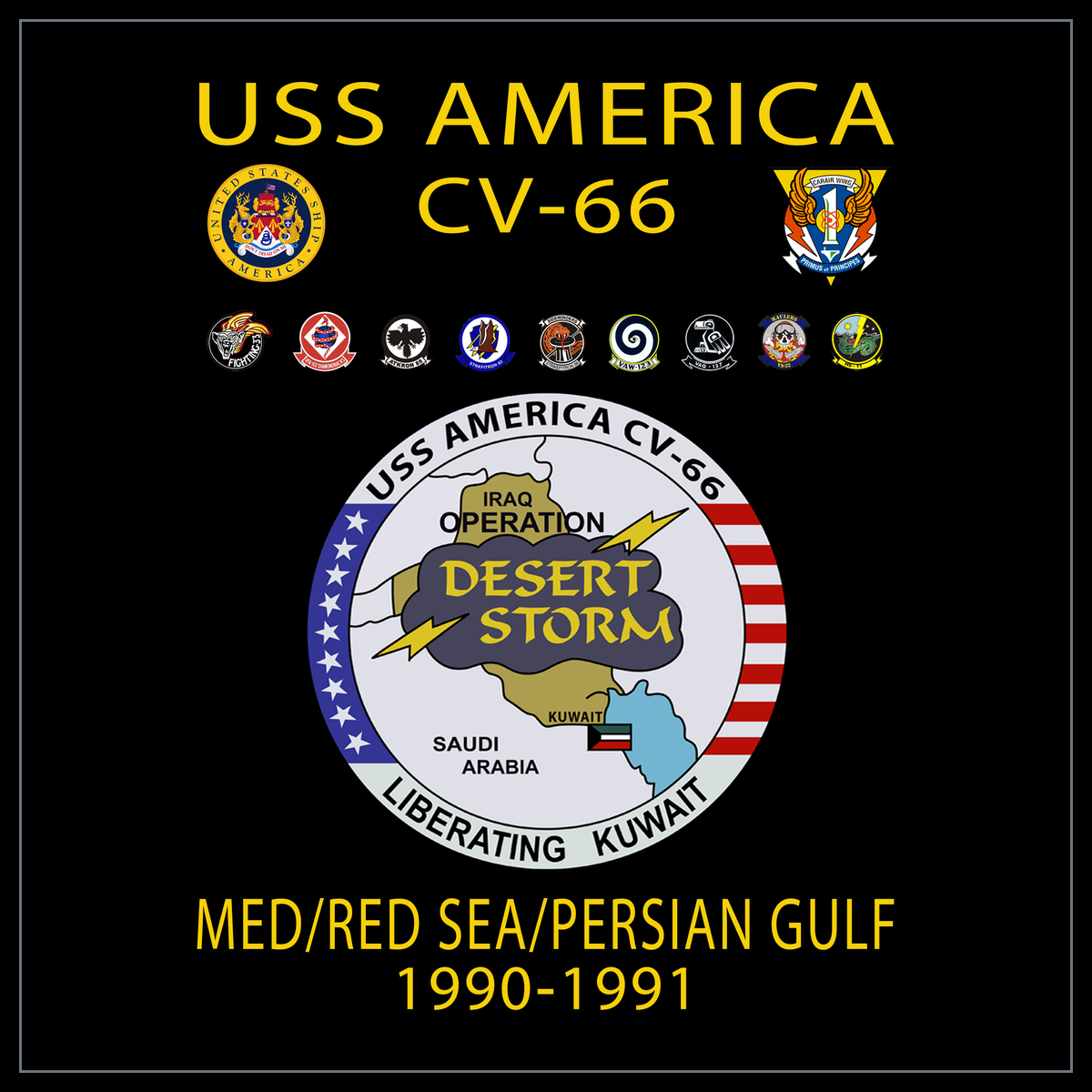 USS America CV-66 1990-91 cruise design