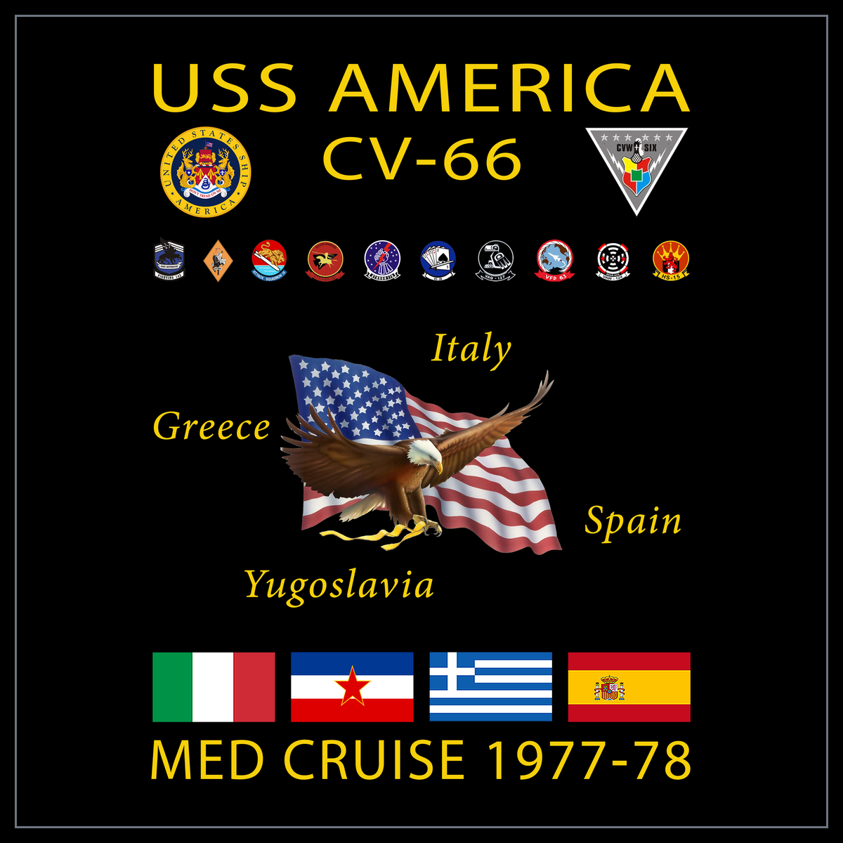 USS America CV-66 1977-78 cruise design