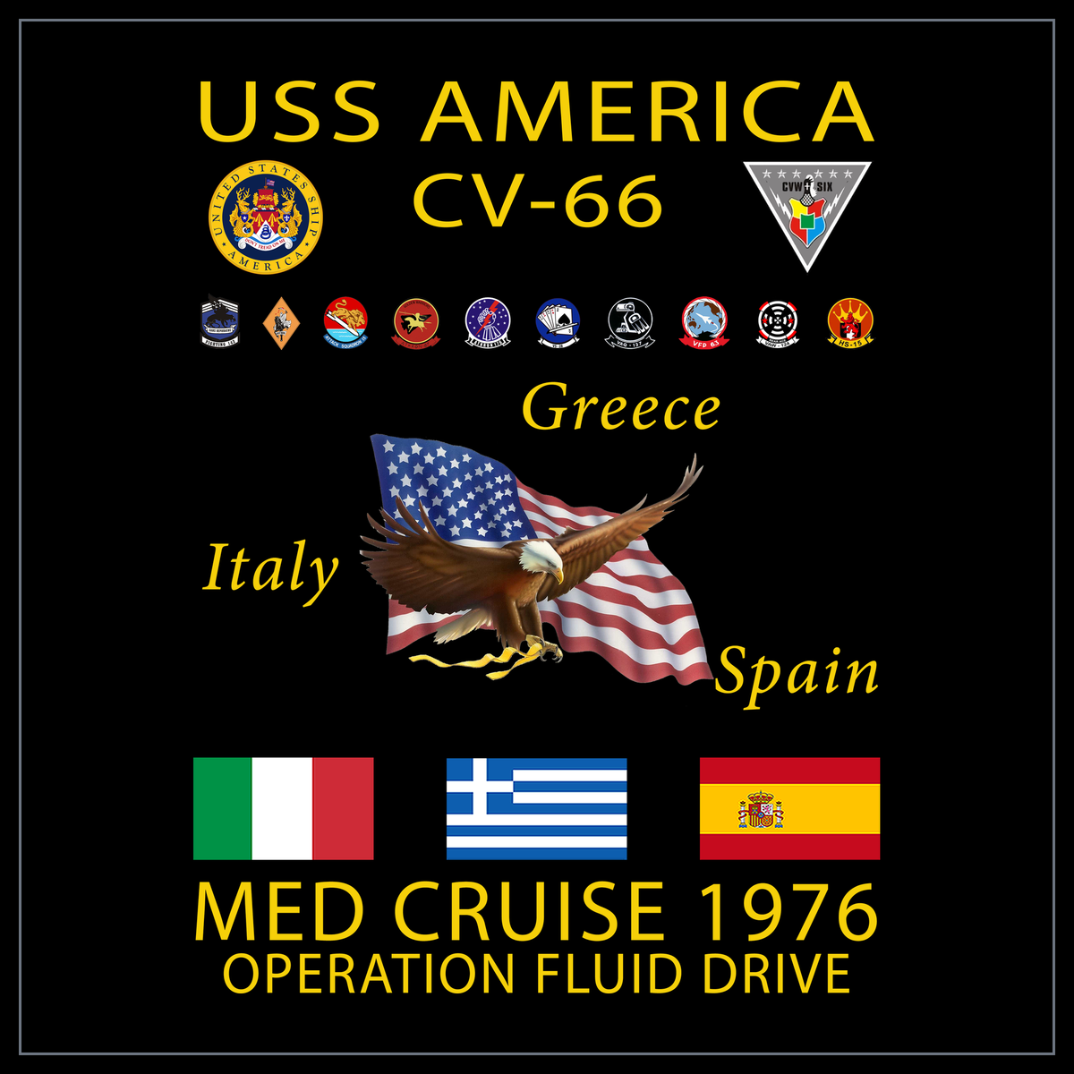 USS America CV-66 1976 cruise design