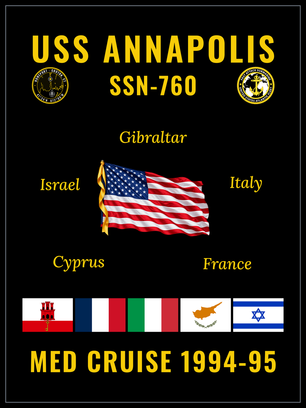 USS Annapolis (SSN-760) 1994-95 cruise design