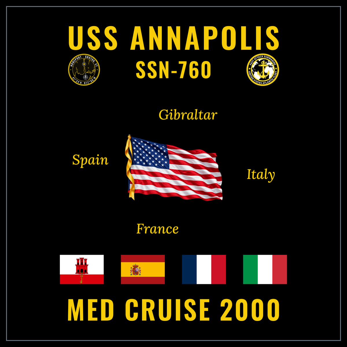 USS Annapolis (SSN-760) 2000 cruise design