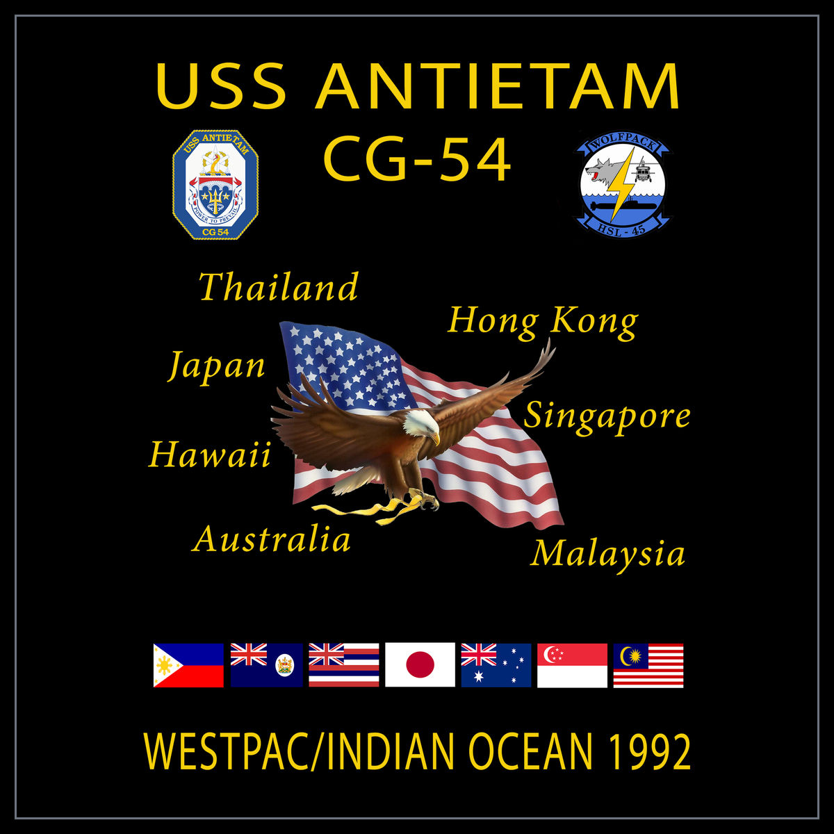 USS Antietam CG-54 1992 cruise design