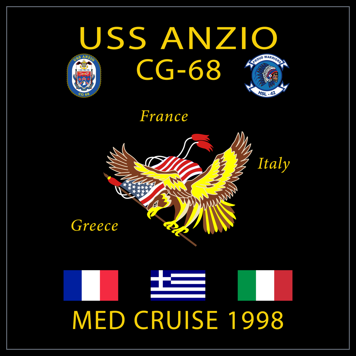 USS Anzio CG-68 1998 cruise design