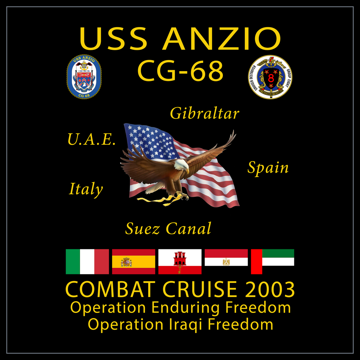 USS Anzio CG-68 2003 cruise design