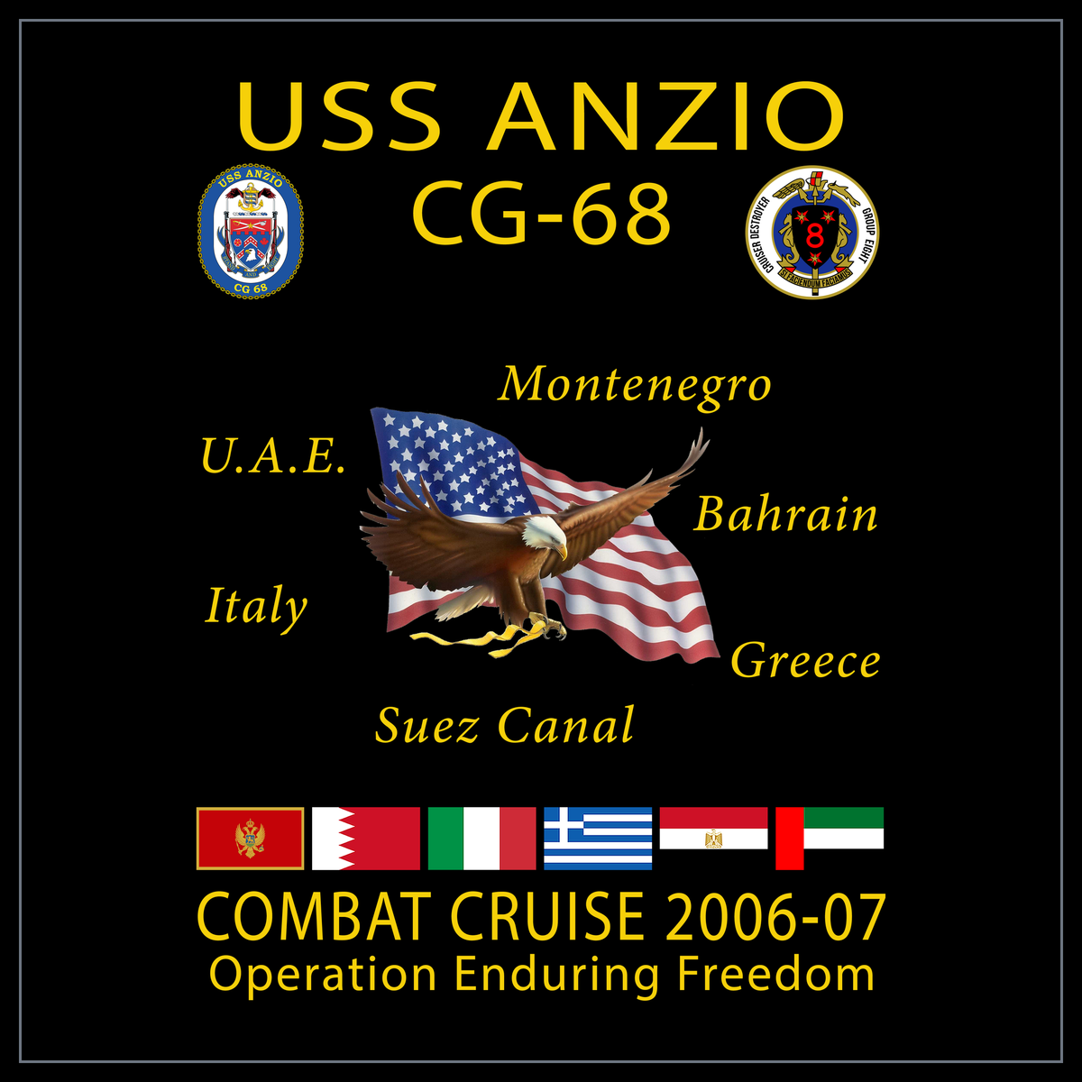 USS Anzio CG-68 2006-07 cruise design