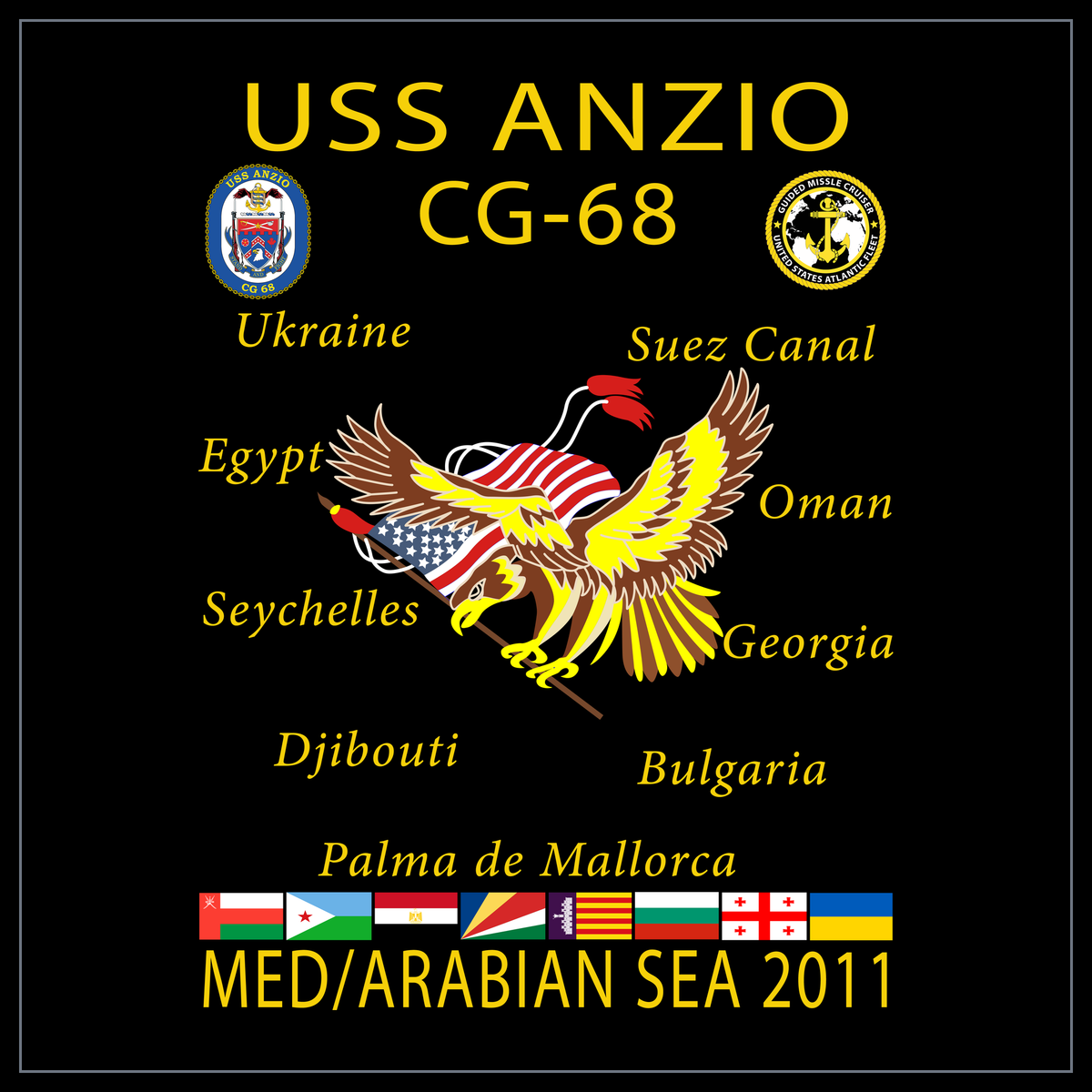USS Anzio CG-68 2011 cruise design