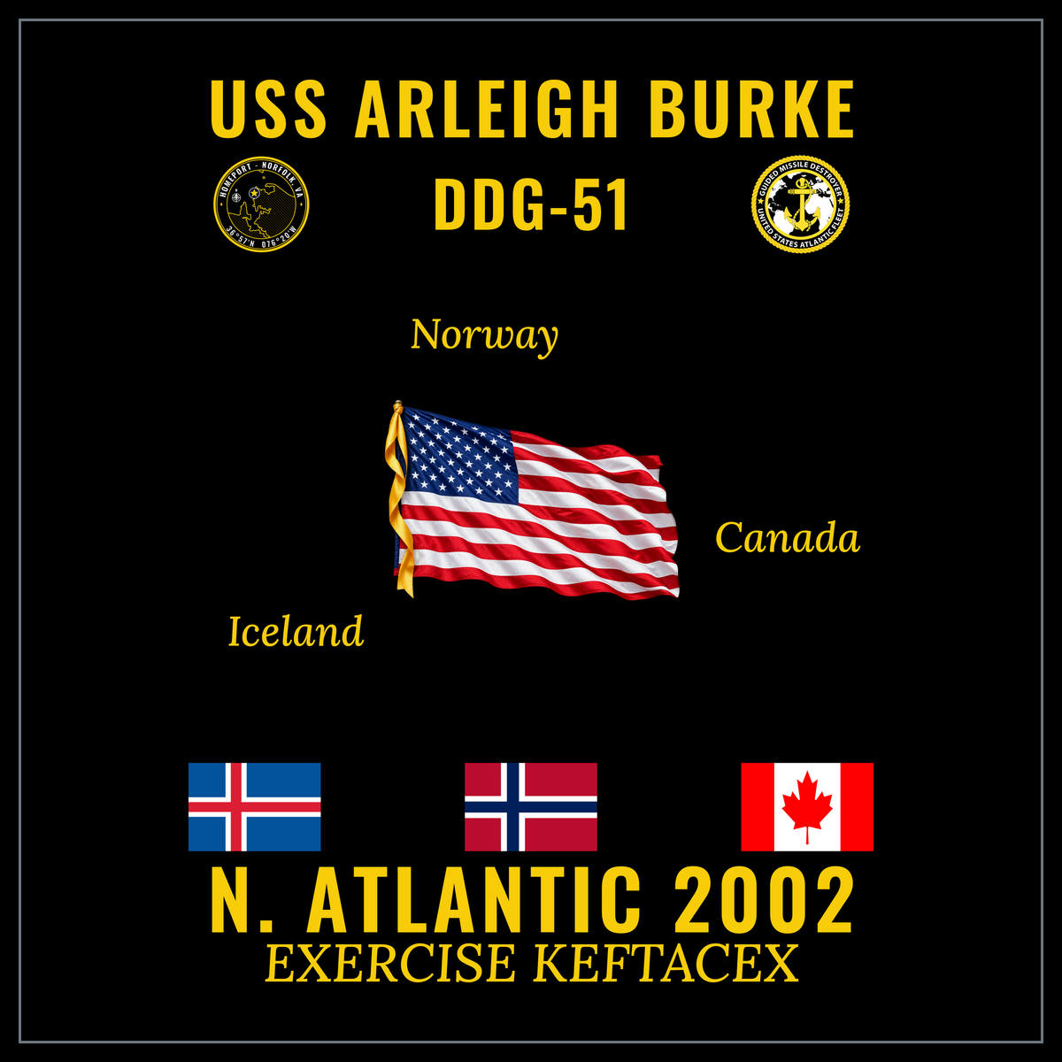 USS Arleigh Burke (DDG-51) 2002 N. Atlantic cruise design