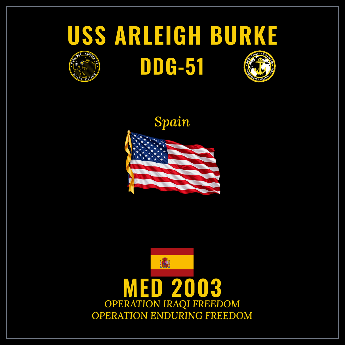 USS Arleigh Burke (DDG-51) 2003 Med cruise design