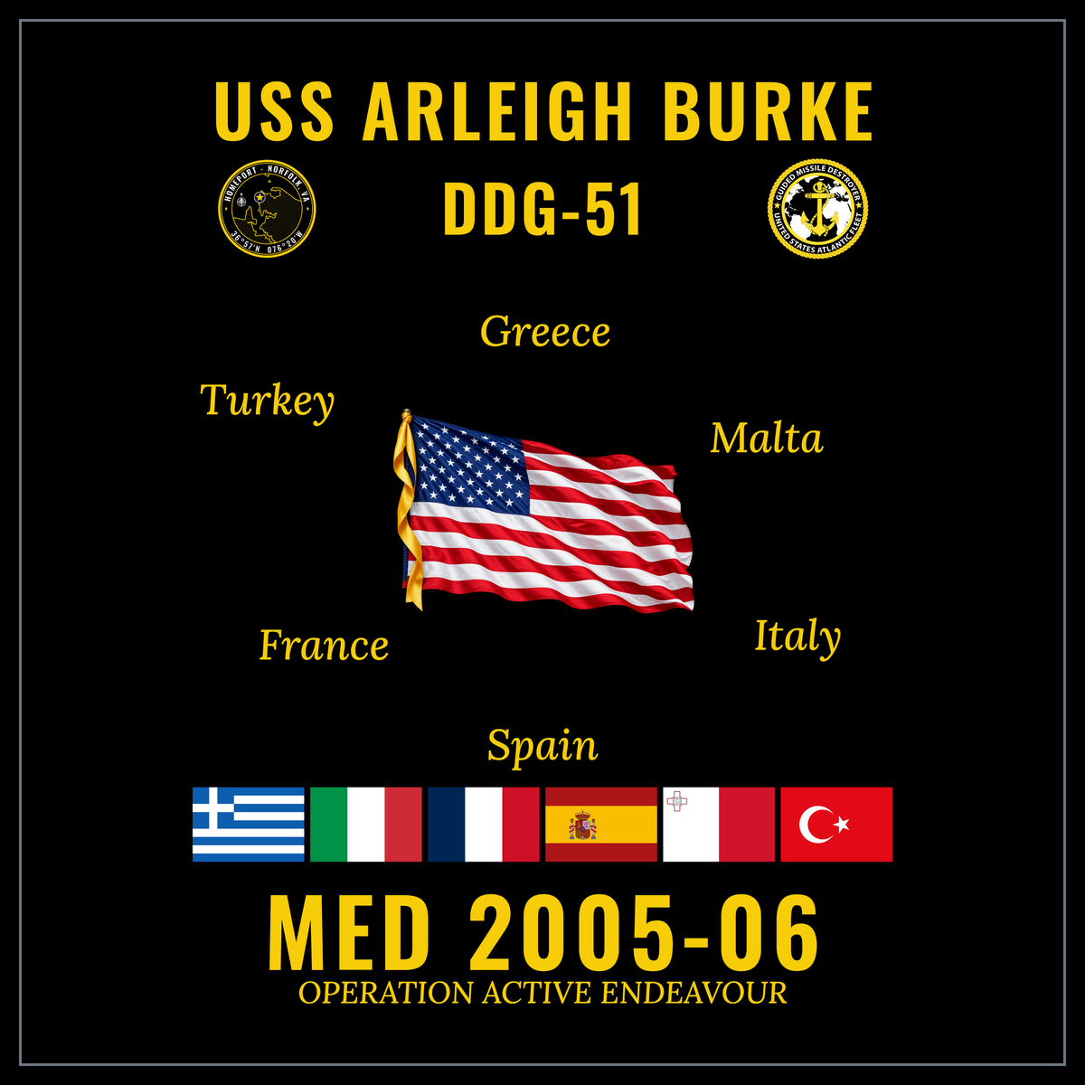 USS Arleigh Burke (DDG-51) 2005-06 Med cruise design