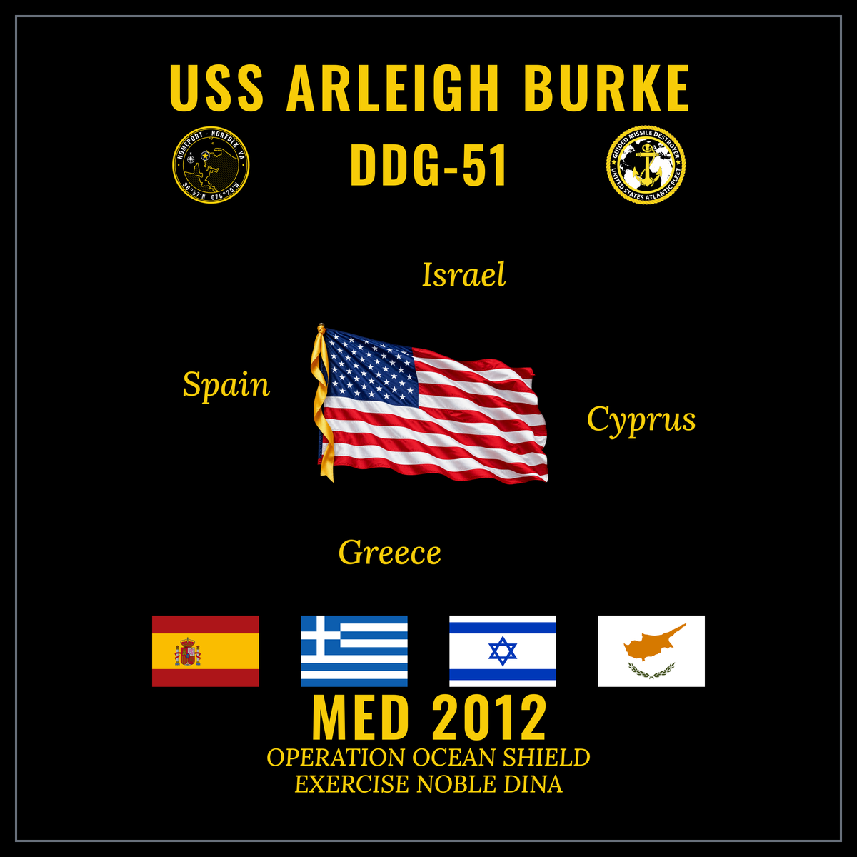 USS Arleigh Burke (DDG-51) 2012 Med cruise design