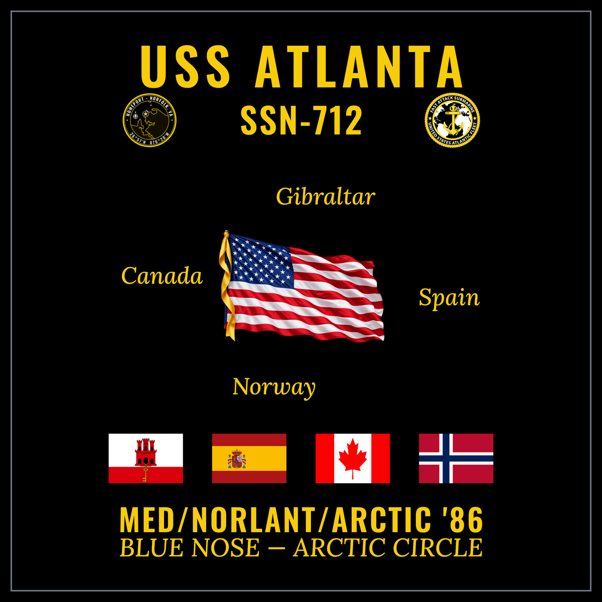 USS Atlanta SSN-712 1986 cruise design