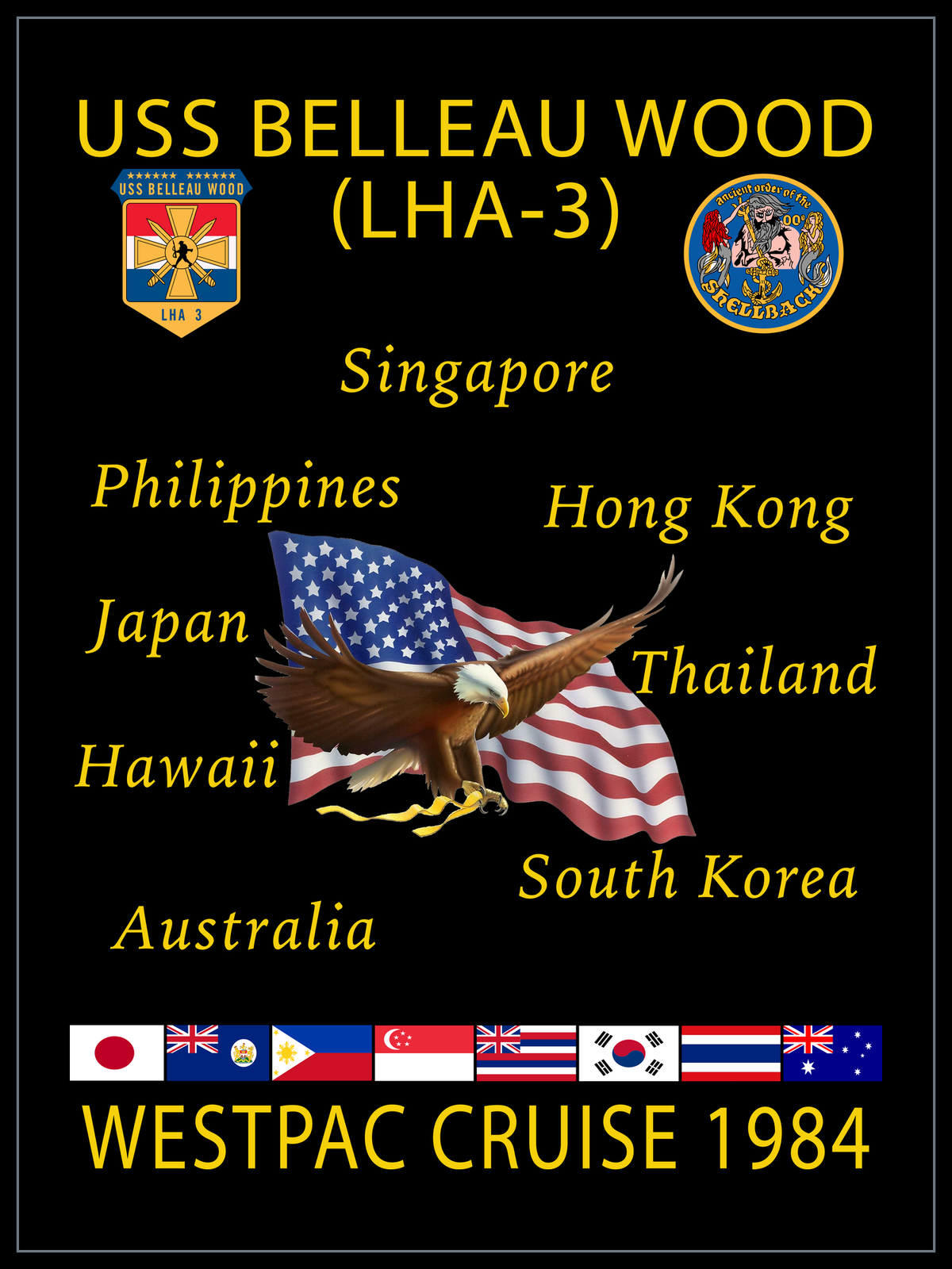 USS Belleau Wood LHA-3 1984 cruise design