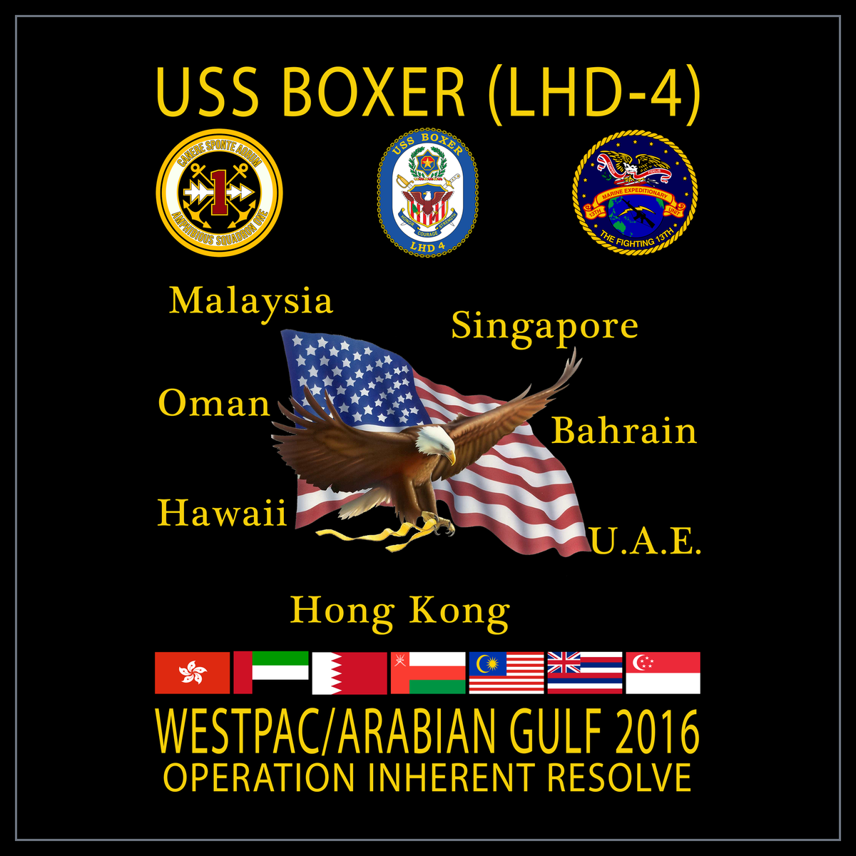 USS Boxer LHD-4 2016 cruise design