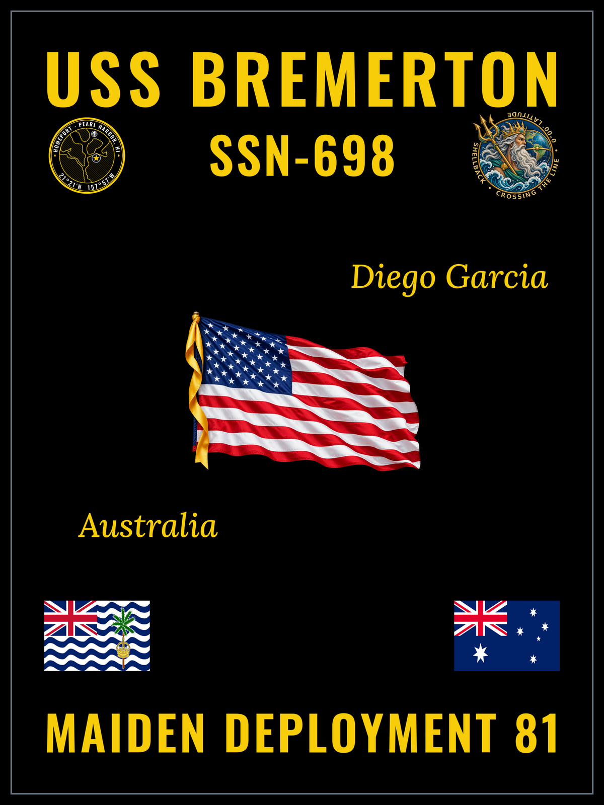USS Bremerton SSN-698 1981 cruise design