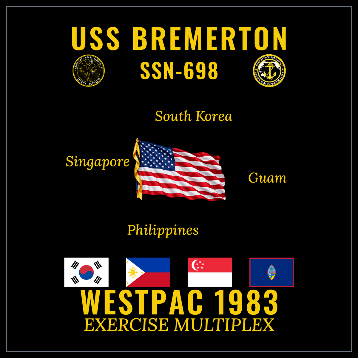 USS Bremerton SSN-698 1983 cruise design