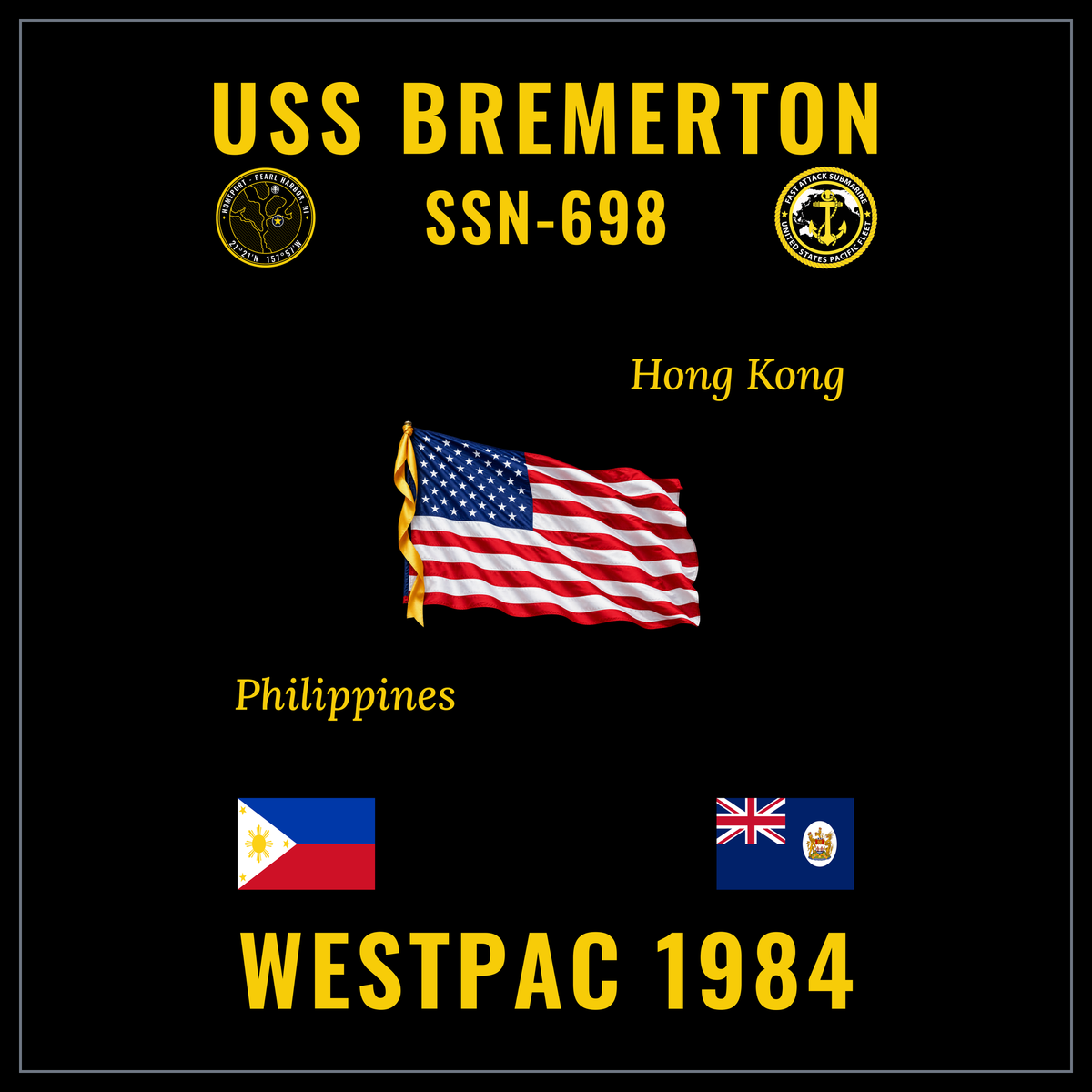 USS Bremerton SSN-698 1984 cruise design