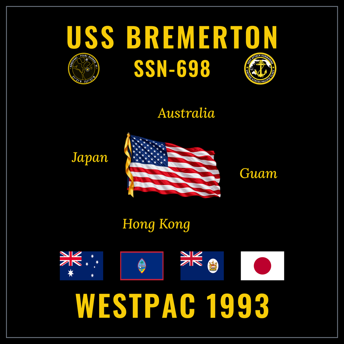 USS Bremerton SSN-698 1993 cruise design