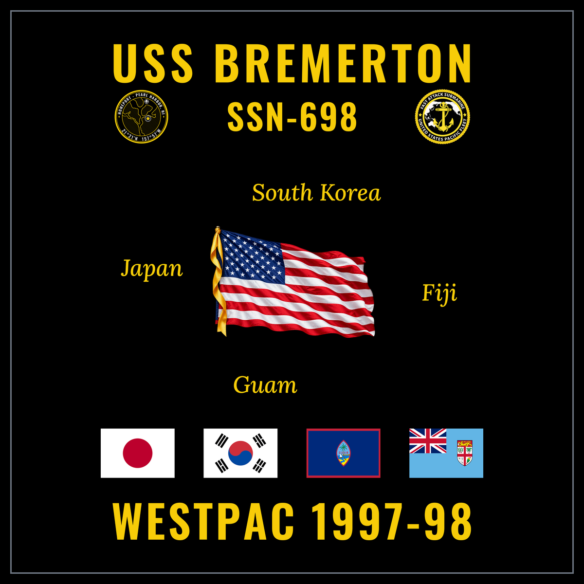 USS Bremerton SSN-698 1997-98 cruise design