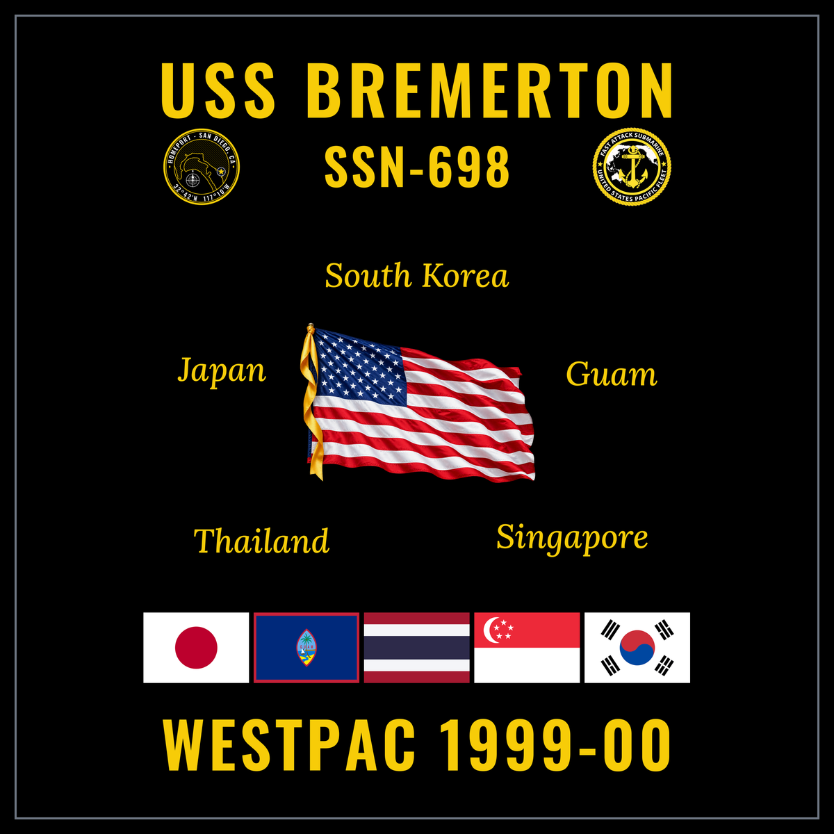 USS Bremerton SSN-698 1999-2000 cruise design