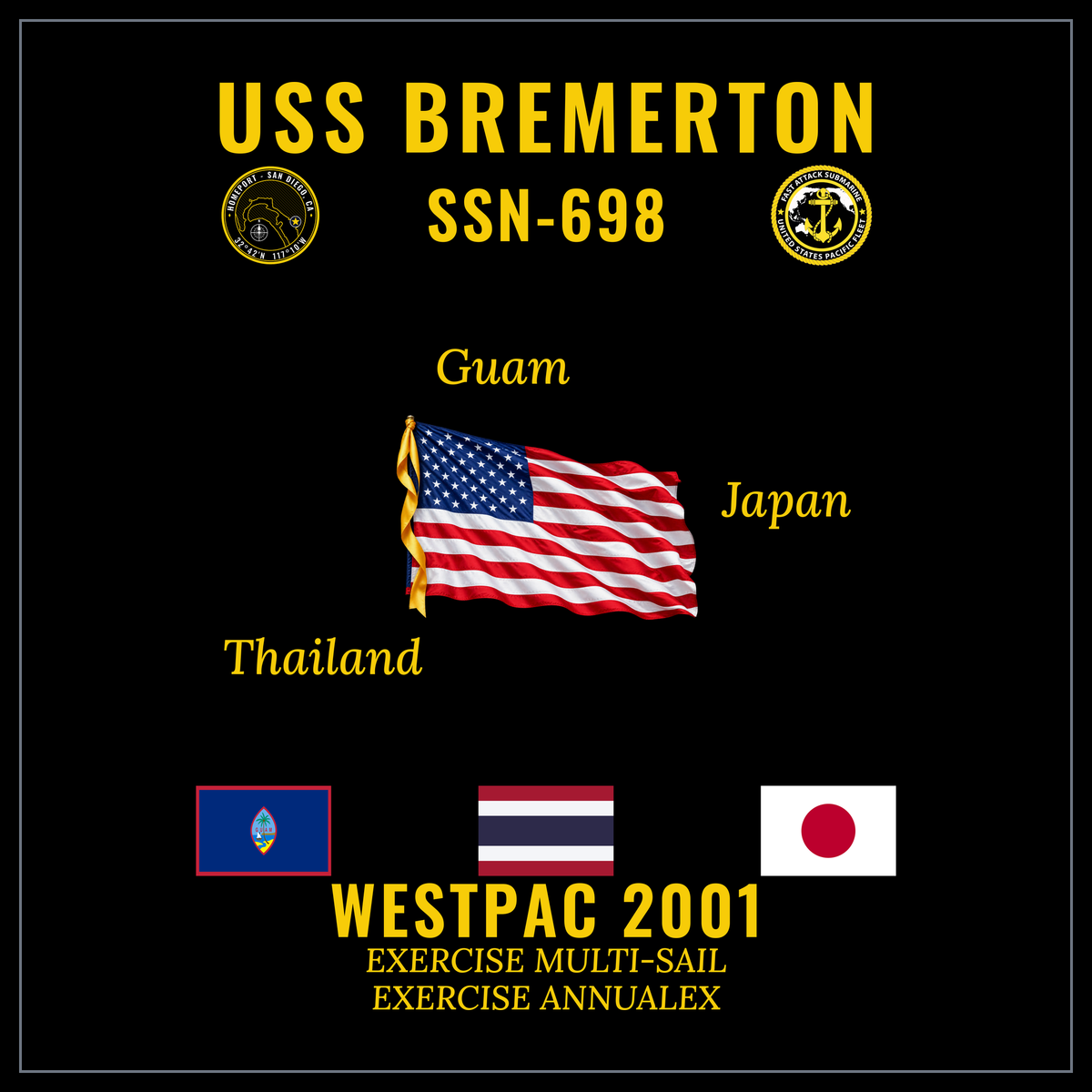 USS Bremerton SSN-698 2001 cruise design