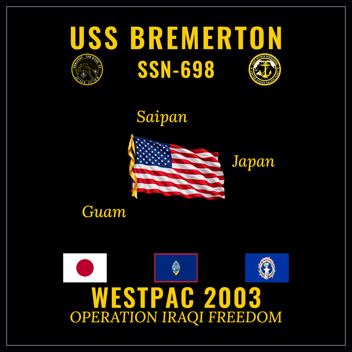 USS Bremerton SSN-698 2003 cruise design