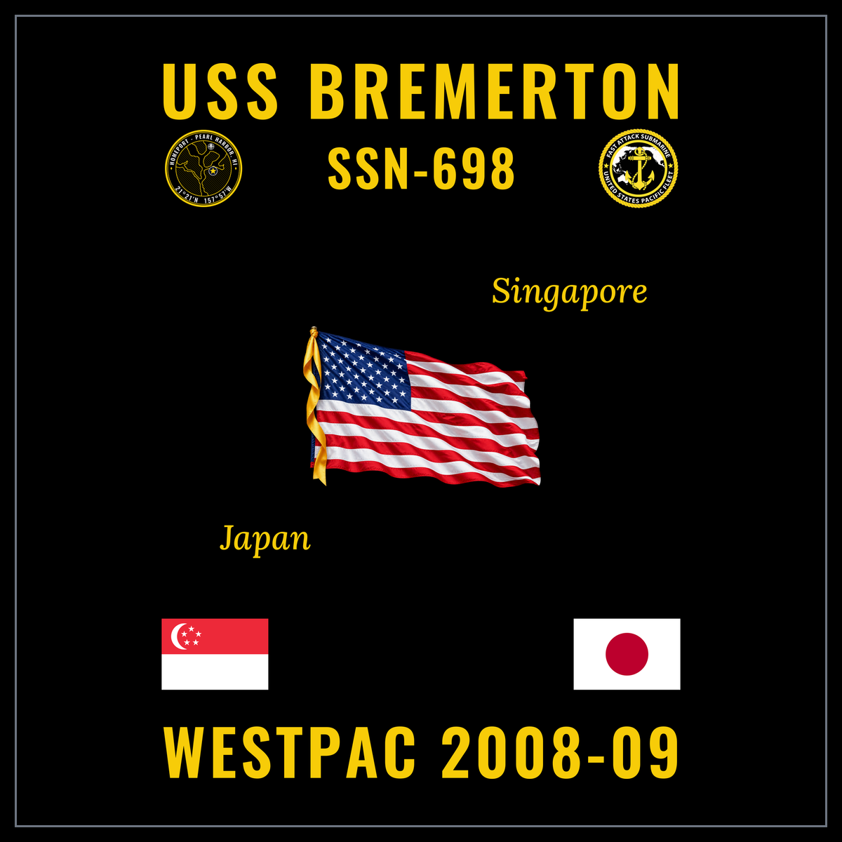 USS Bremerton SSN-698 2008-09 cruise design