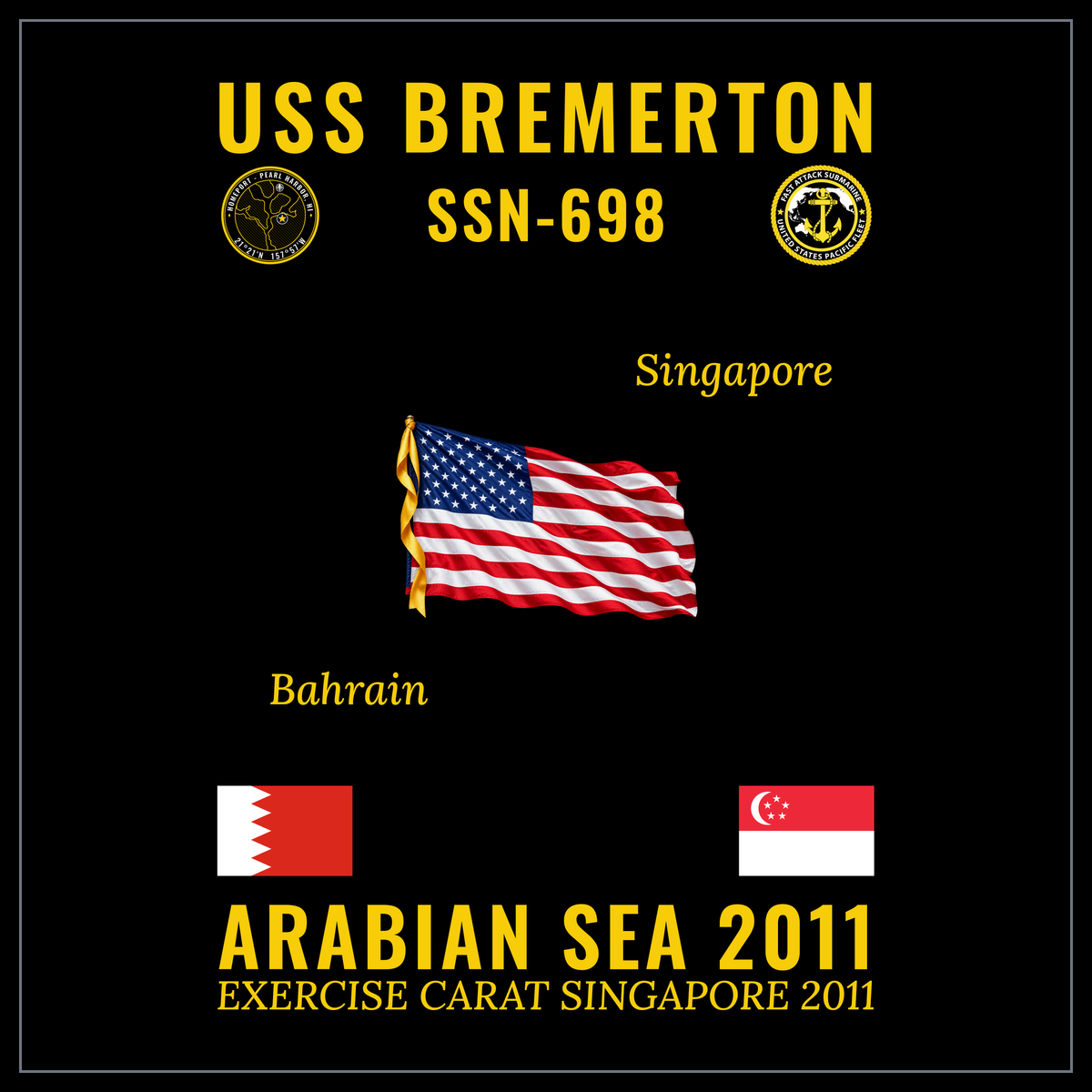 USS Bremerton SSN-698 2011 cruise design