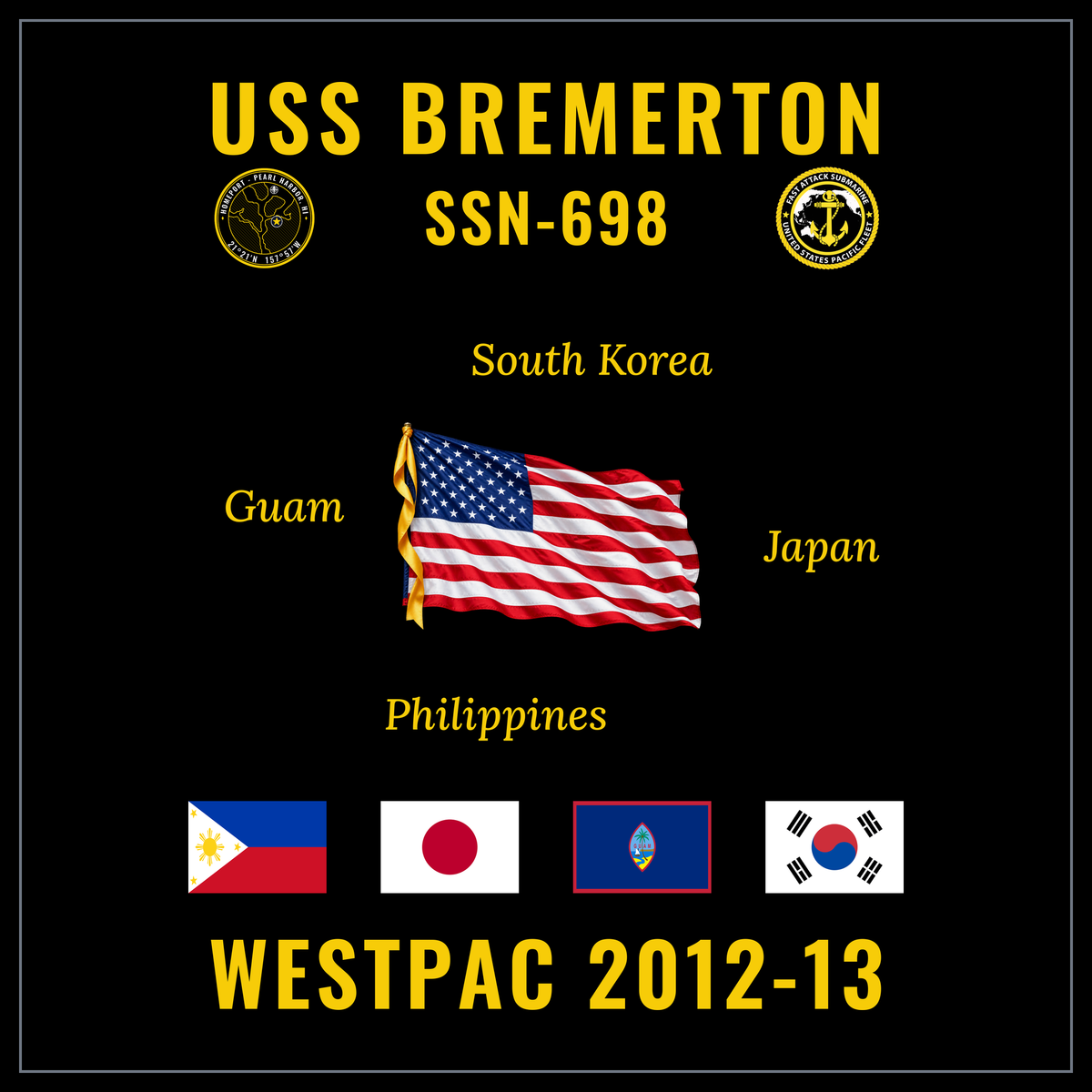 USS Bremerton (SSN-698) 2012-13 cruise design