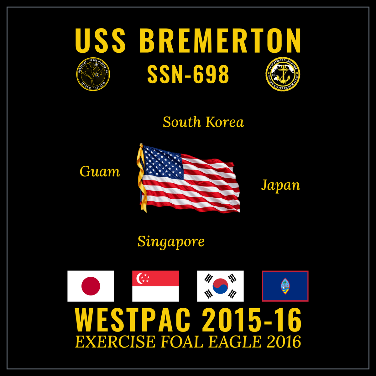 USS Bremerton (SSN-698) 2015-16 cruise design