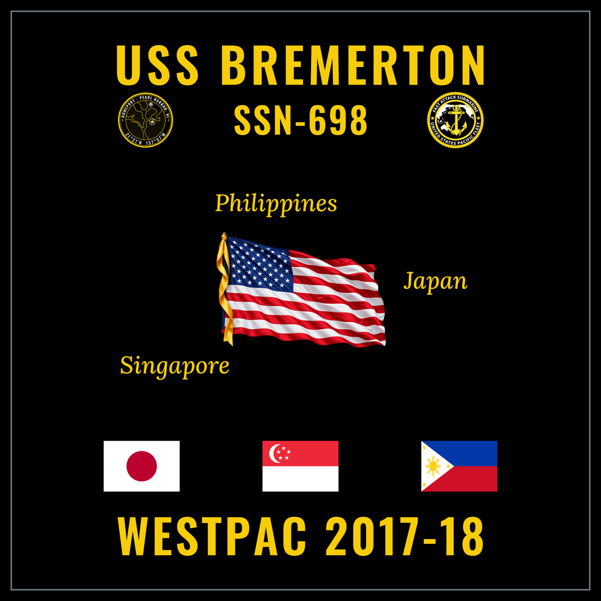 USS Bremerton (SSN-698) 2017-18 cruise design