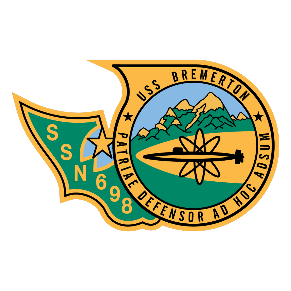 USS Bremerton (SSN-698) ship's crest