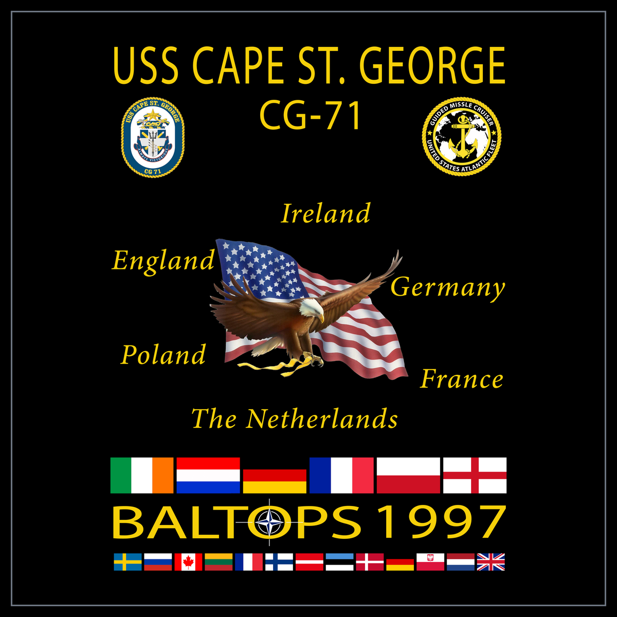 USS Cape St. George CG-71 1997 cruise design