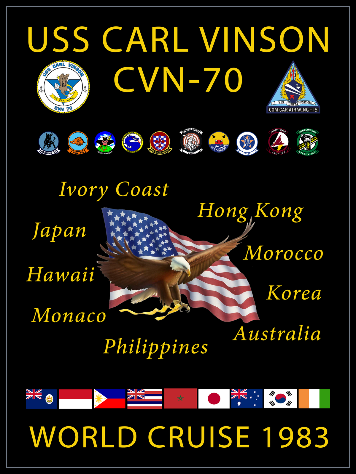 USS Carl Vinson CVN-70 1983 cruise design
