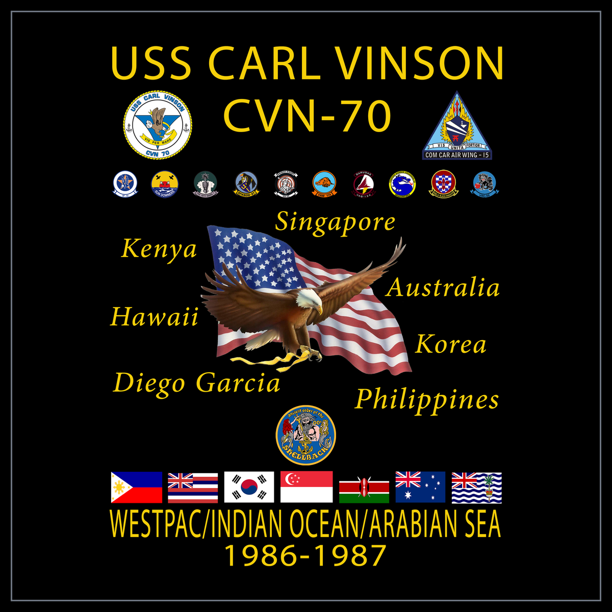 USS Carl Vinson CVN-70 1986-87 cruise design