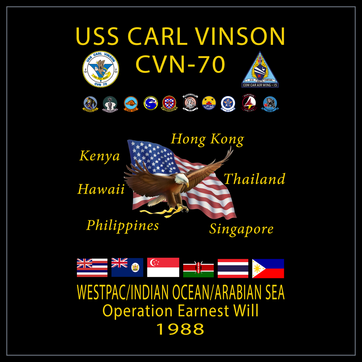 USS Carl Vinson CVN-70 1988 cruise design