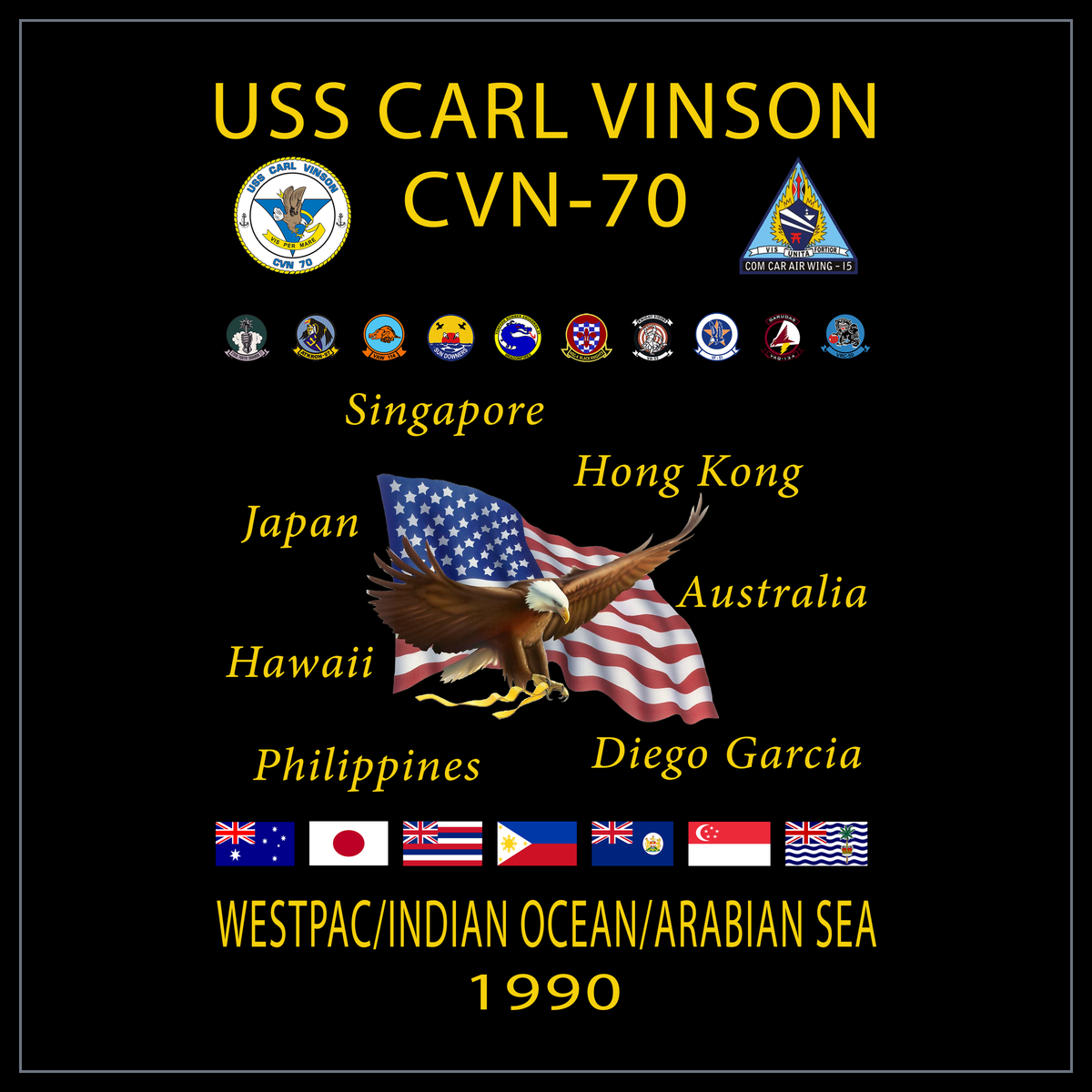 USS Carl Vinson CVN-70 1990 cruise design